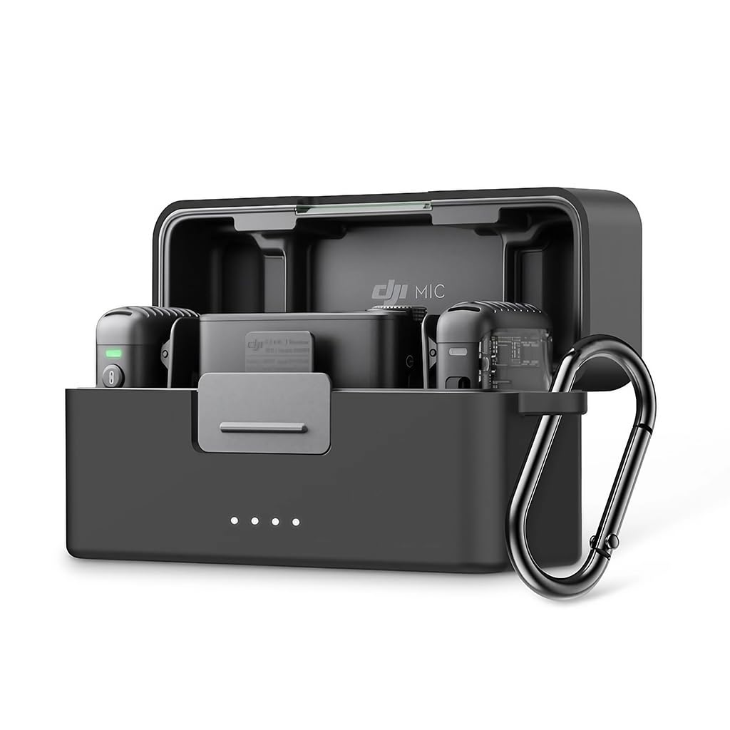 ZORBES Charging Box Case Protective Cover Sleeve for DJI Mic 2, Silicone Cover with Carabiner, Fully Protected Cover Anti-scratch Waterproof Silicone Skin Cover for DJI Mic 2 Wireless Microphone ZORBES Charging Box Case Protective Cover Sleeve for DJI Mic 2, Silicone Cover with Carabiner, Fully Protected Cover Anti-scratch Waterproof Silicone Skin Cover for DJI Mic 2 Wireless Microphone